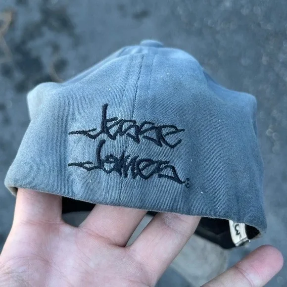 Y2K West Coast Choppers Hat Grey/Red/White Jesse James Biker Hat Embroidered VTG - Picture 4 of 9